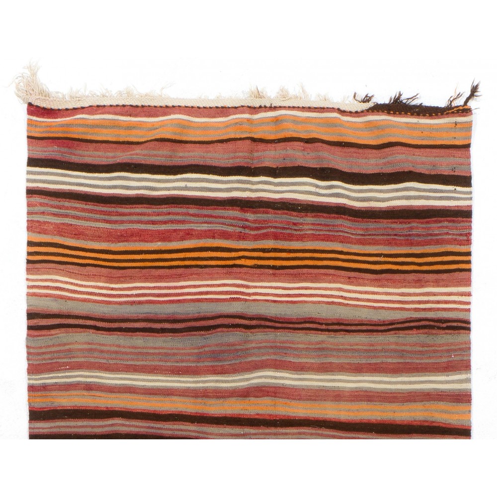 Vintage Handmade Turkish Kilim, Colorful Striped Flatweave Rug, 100% Wool Vintage Handmade Turkish Kilim, Colorful Striped Flatweave Rug, 100% Wool