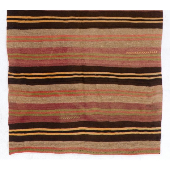 Hand-woven Vintage Central Anatolian Kilim (Flat-weave), 100% Wool Hand-woven Vintage Central Anatolian Kilim (Flat-weave), 100% Wool