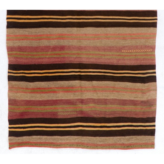 Hand-woven Vintage Central Anatolian Kilim (Flat-weave), 100% Wool