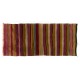 Striped Hand-Woven 1970's Double Sided Anatolian Kilim "Flat-Weave"
