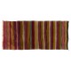 Striped Hand-Woven 1970's Double Sided Anatolian Kilim "Flat-Weave"