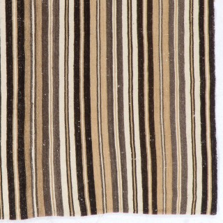 Vintage Handwoven Turkish Kilim, Striped Flatweave Rug, 100% Wool Vintage Handwoven Turkish Kilim, Striped Flatweave Rug, 100% Wool