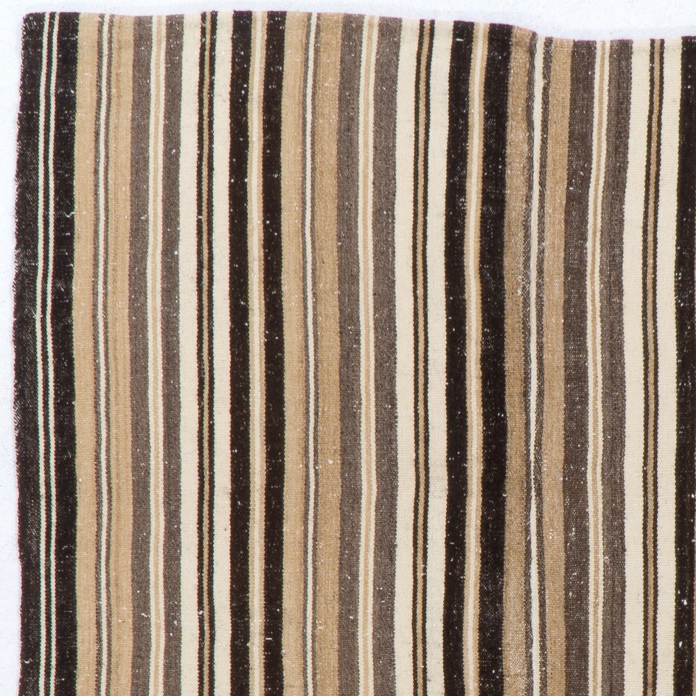 Vintage Handwoven Turkish Kilim, Striped Flatweave Rug, 100% Wool Vintage Handwoven Turkish Kilim, Striped Flatweave Rug, 100% Wool