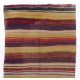 Hand-Woven Anatolian Runner Kilim "Flat-weave" with Striped Design