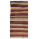 Hand-Woven Anatolian Runner Kilim "Flat-weave" with Striped Design