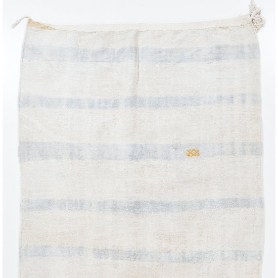 Vintage Cotton Nomadic Kilim, Flat-Weave Rug
