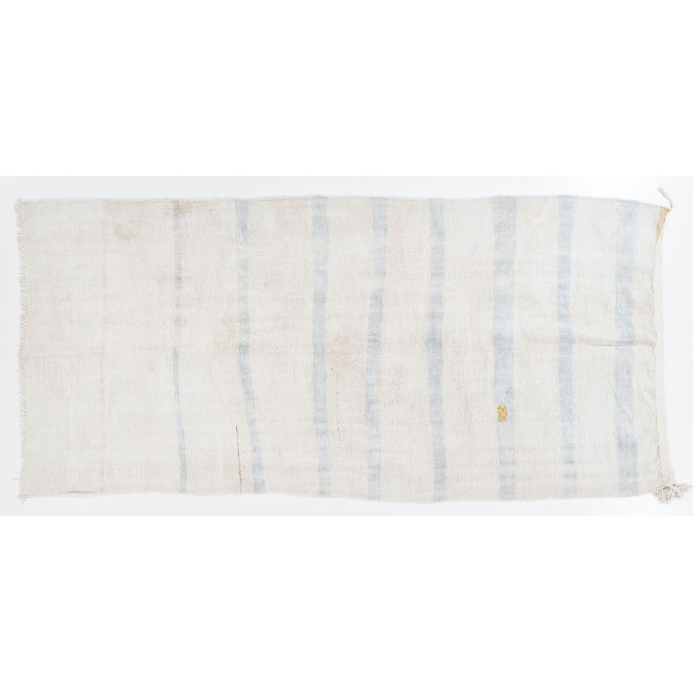 Vintage Cotton Nomadic Kilim, Flat-Weave Rug
