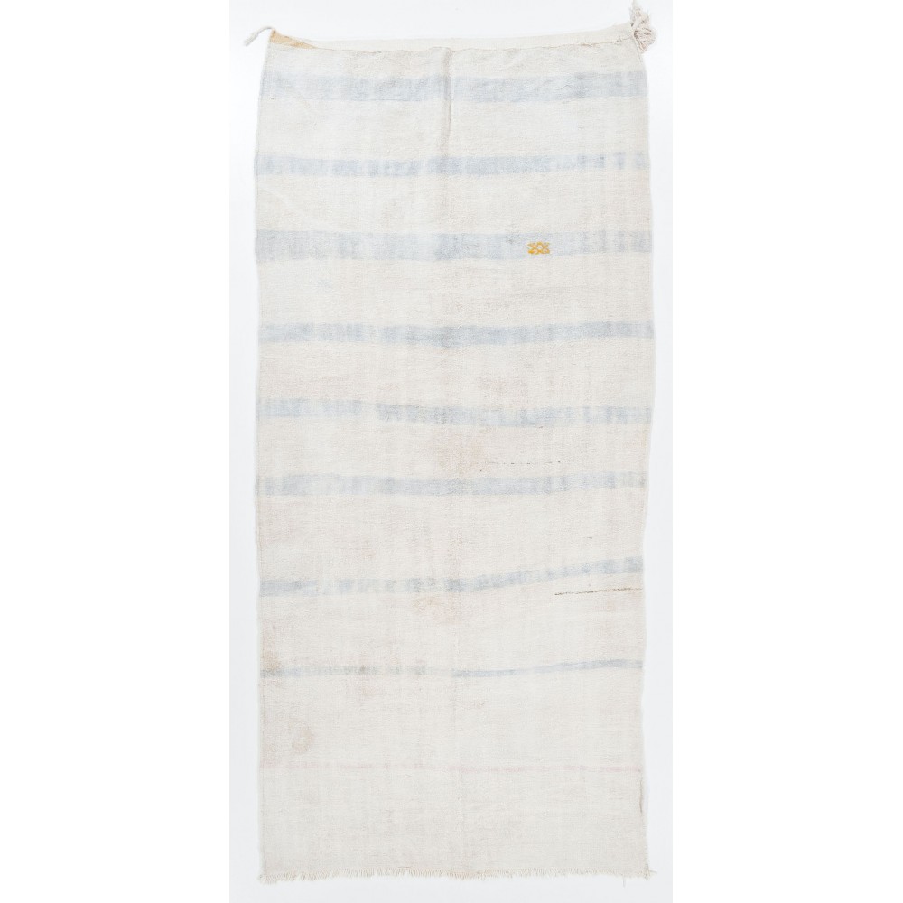 Vintage Cotton Nomadic Kilim, Flat-Weave Rug