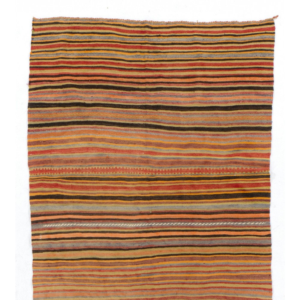 Hand-woven Vintage Central Anatolian Kilim (Flat-weave), 100% Wool