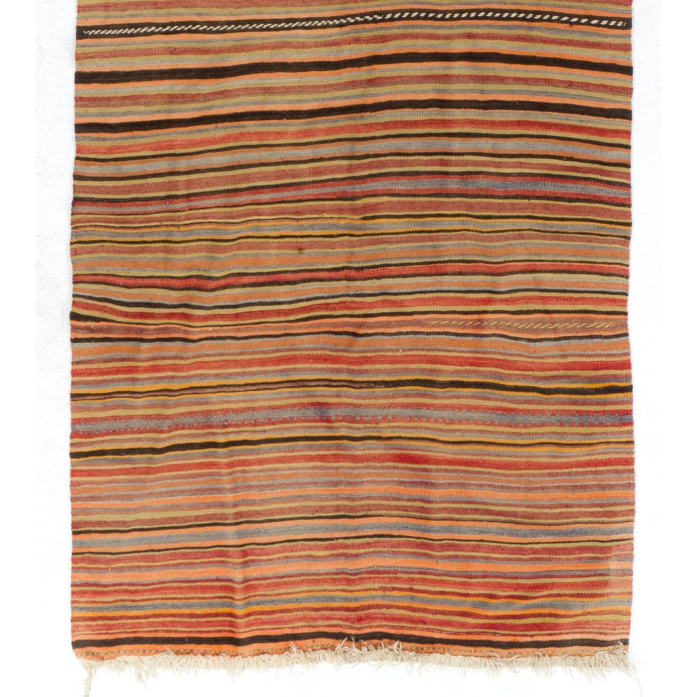 Hand-woven Vintage Central Anatolian Kilim (Flat-weave), 100% Wool