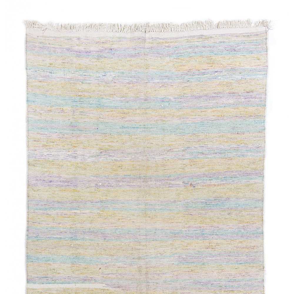 Hand-Woven Striped Vintage Kilim Runner from Central Anatolia