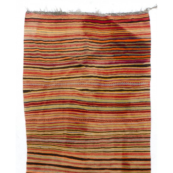Hand-woven Vintage Central Anatolian Kilim (Flat-weave), 100% Wool Hand-woven Vintage Central Anatolian Kilim (Flat-weave), 100% Wool