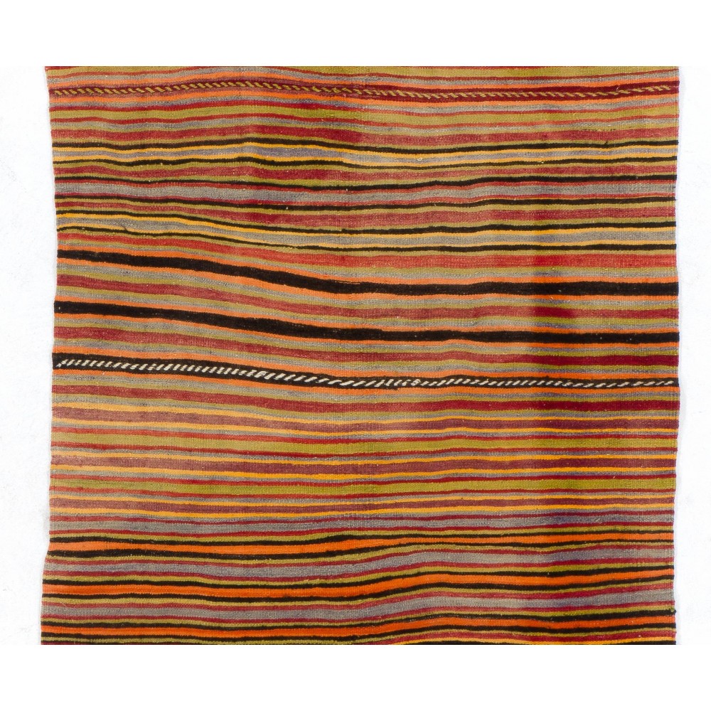 Hand-woven Vintage Central Anatolian Kilim (Flat-weave), 100% Wool