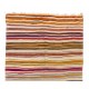 Handmade Vintage Banded Turkish Wool Kilim, FlatWeave Floor Covering