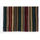 Hand-woven Vintage Anatolian Kilim (Flat-weave) with Vertical Bands, All Wool