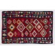 Colorful Vintage Turkish Kilim, Flat-Weave Wool Rug
