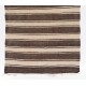 Banded Anatolian Kilim in Natural Beige and Brown Wool Banded Anatolian Kilim in Natural Beige and Brown Wool