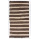 Banded Anatolian Kilim in Natural Beige and Brown Wool Banded Anatolian Kilim in Natural Beige and Brown Wool