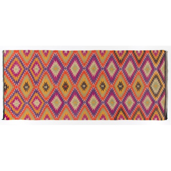 Dazzling Anatolian Kilim, Flat-Weave Rug