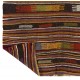 Colorful Hand-woven Vintage Turkish Kilim (Flat-weave), All Wool Colorful Hand-woven Vintage Turkish Kilim (Flat-weave), All Wool