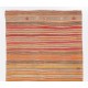 Hand-Woven Vintage Striped Turkish Kilim (Flat-weave), 100% Wool