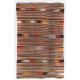 Colorful Vintage Nomadic Kilim, Flat-Woven Wool Floor Covering