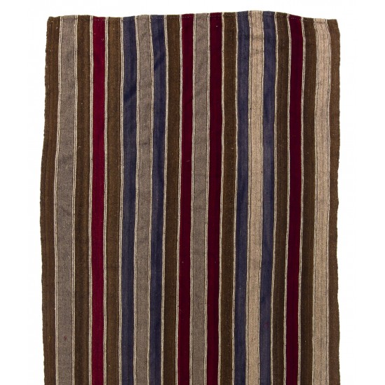 Banded Vintage Anatolian Kilim Runner Banded Vintage Anatolian Kilim Runner