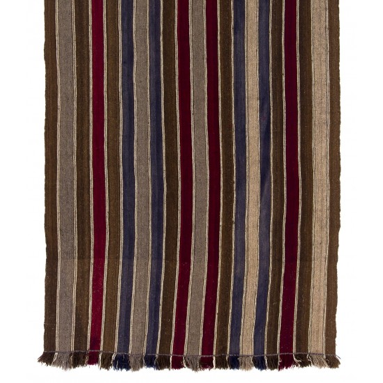 Banded Vintage Anatolian Kilim Runner