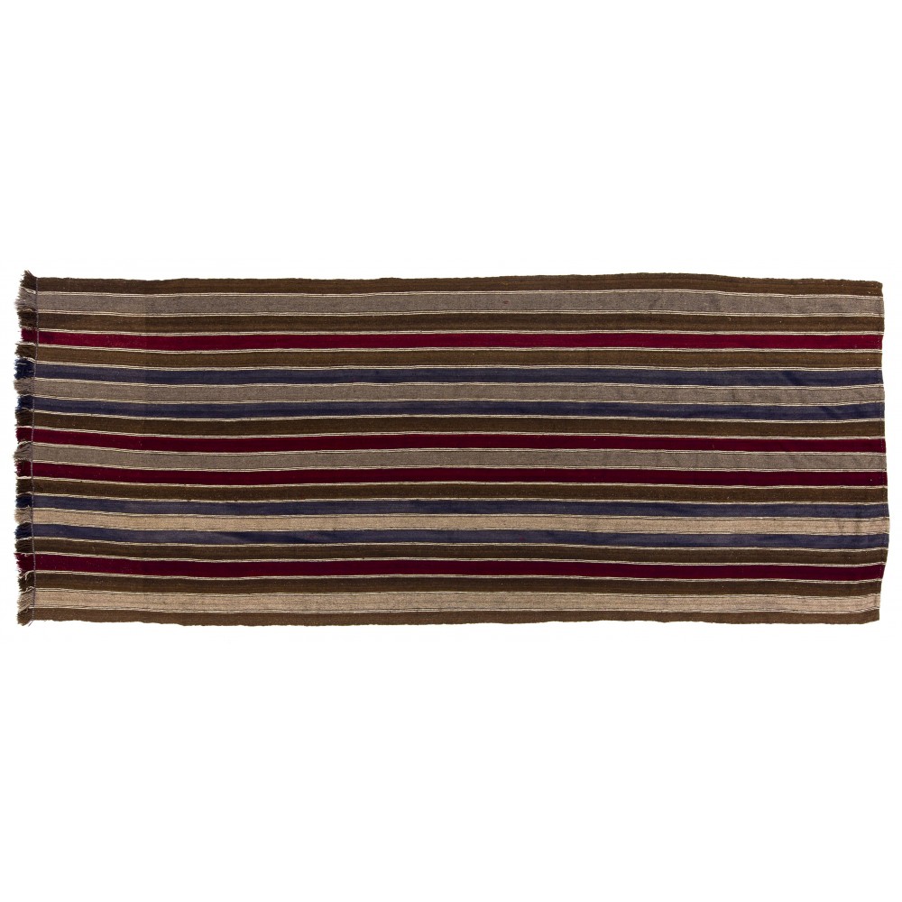 Vintage Striped Turkish Kilim Rug, Hand-Woven Runner