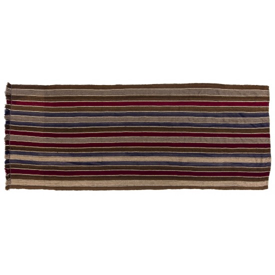 Banded Vintage Anatolian Kilim Runner Banded Vintage Anatolian Kilim Runner