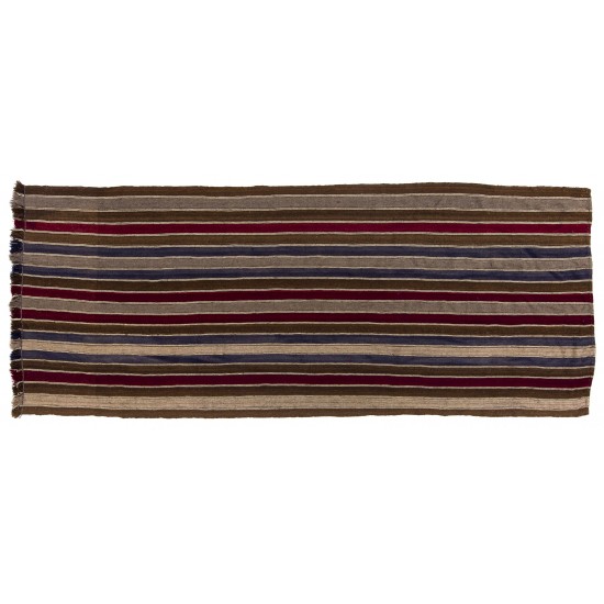 Banded Vintage Anatolian Kilim Runner