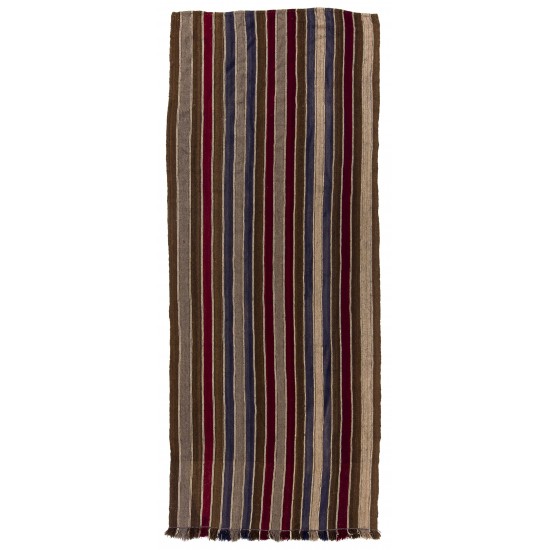 Banded Vintage Anatolian Kilim Runner Banded Vintage Anatolian Kilim Runner