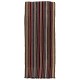 Vintage Striped Turkish Kilim Rug, Hand-Woven Runner