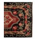 Flower Design Tapestry. Hand-Woven Vintage Eastern European Bessarabian Kilim Rug, 100% Organic Wool and Natural Dyes Flower Design Tapestry. Hand-Woven Vintage Eastern European Bessarabian Kilim Rug, 100% Organic Wool and Natural Dyes