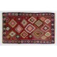 Colorful Vintage Turkish Kilim, Flat-Weave Wool Rug