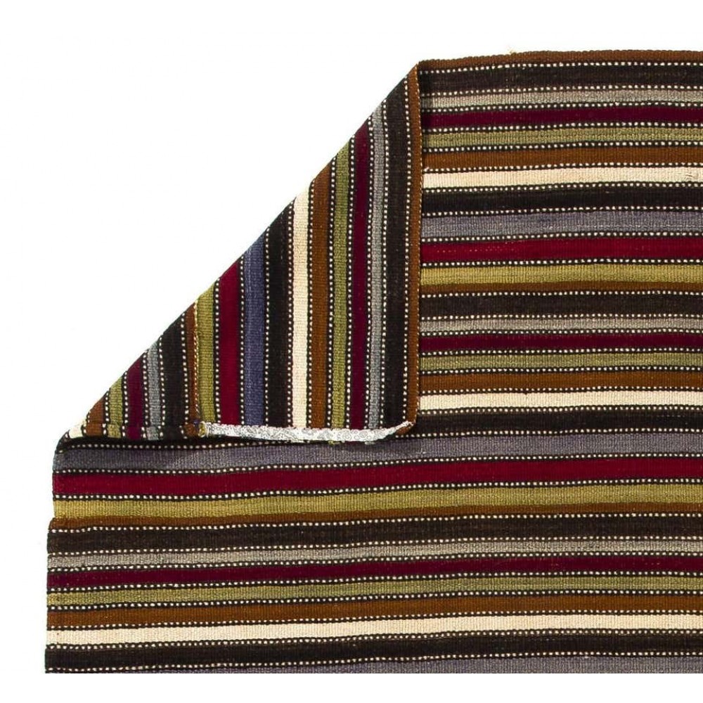 Vintage Striped Flat-Woven Kilim Rug