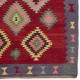 Vintage Handwoven Turkish Kilim, Colorful Flatweave Rug, 100% Wool
