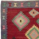 Vintage Handwoven Turkish Kilim, Colorful Flatweave Rug, 100% Wool