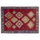 Colorful Vintage Western Anatolian Kilim, Flat-Weave Wool Rug