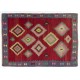 Colorful Vintage Western Anatolian Kilim, Flat-Weave Wool Rug