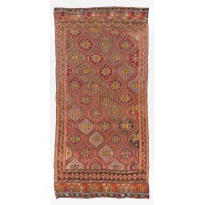 MidCentury Jijim Rug with Interlocking Stars and Diamonds