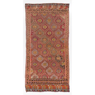 MidCentury Jijim Rug with Interlocking Stars and Diamonds