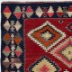 Vintage Handwoven Turkish Kilim, Colorful Diamond Medallion Flatweave Rug, 100% Wool Vintage Handwoven Turkish Kilim, Colorful Diamond Medallion Flatweave Rug, 100% Wool