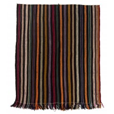 Vintage Hand-Woven Anatolian Kilim with Stripes