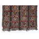 Hand-woven Vintage Central Anatolian Kilim (Flat-weave) with Colorful Pomps