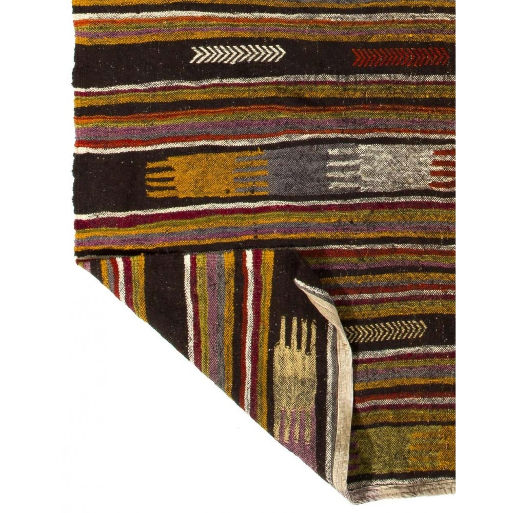 Vintage Hand-Woven Nomadic Anatolian Kilim Rug