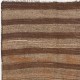 Vintage Hand-woven Turkish Kilim Rug in Brown, Gray, Orange color, 100% Wool