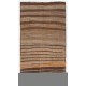 Vintage Hand-woven Turkish Kilim Rug in Brown, Gray, Orange color, 100% Wool