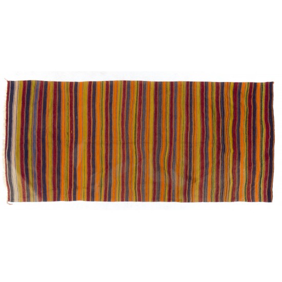 Hand-woven Vintage Central Anatolian Kilim (Flat-weave), 100% Wool