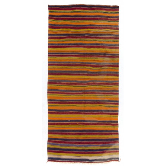 Hand-woven Vintage Central Anatolian Kilim (Flat-weave), 100% Wool Hand-woven Vintage Central Anatolian Kilim (Flat-weave), 100% Wool